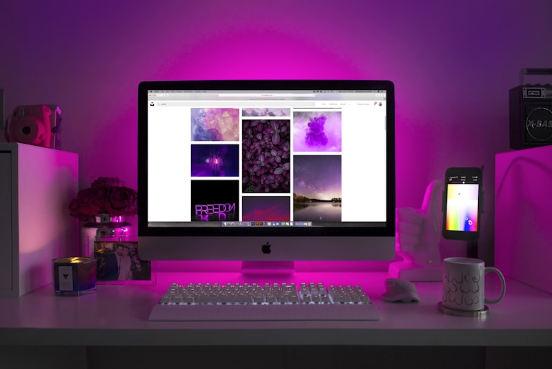 Gaming PC glowing at a desk