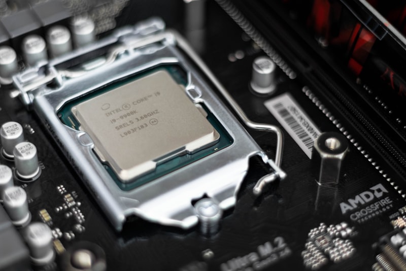 CPU processor on a motherboard