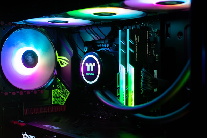 Close-up of graphics card memory