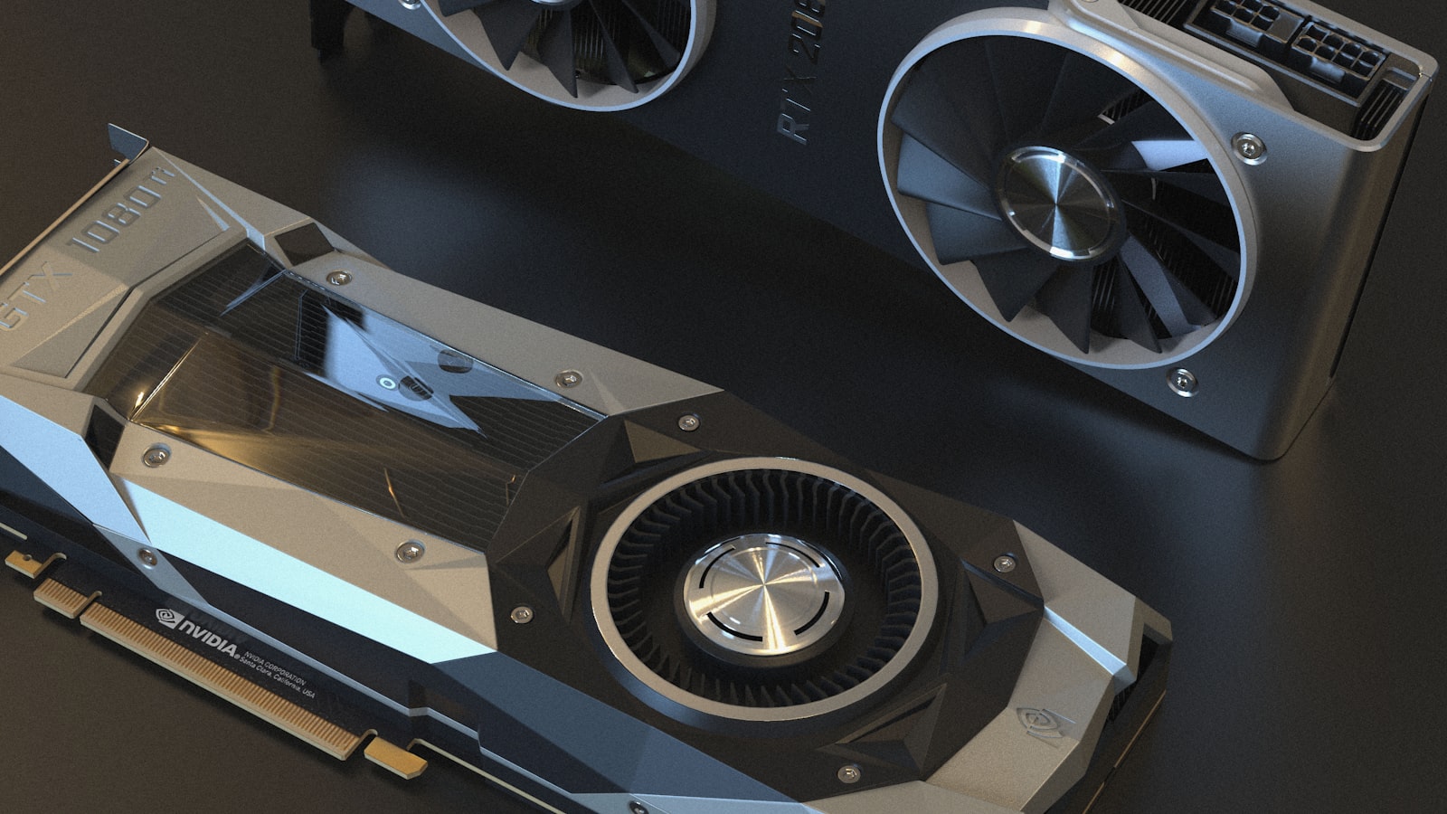 Gaming headset resting on a stand